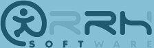 Logo bleu RRH Software